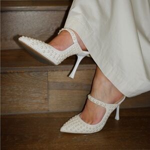I.N.C. Sazma Embellished Mule Pumps 7.5